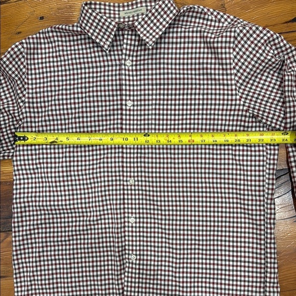 L.L. Bean Red & Brown Wrinkle Resistant Button Down Shirt Size Large - Picture 5 of 9